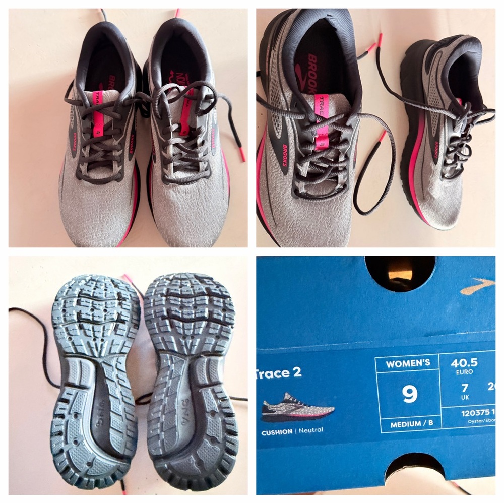 Brooks Women's Gray and Pink Running Shoes